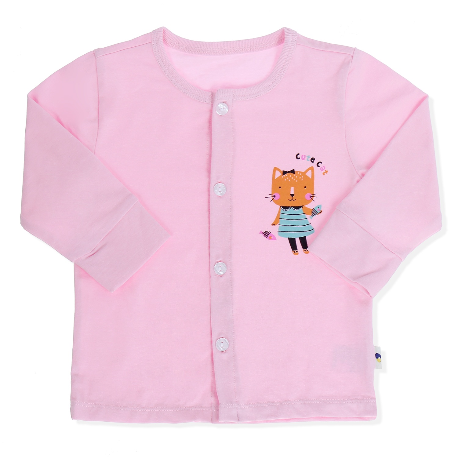 Áo sơ sinh dài tay Kiza (Màu Hồng) hình 1