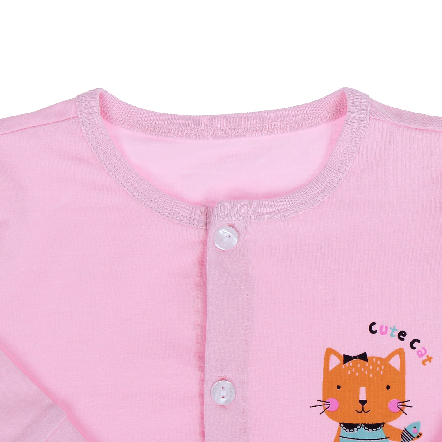 Áo sơ sinh dài tay Kiza (Màu Hồng) hình 2