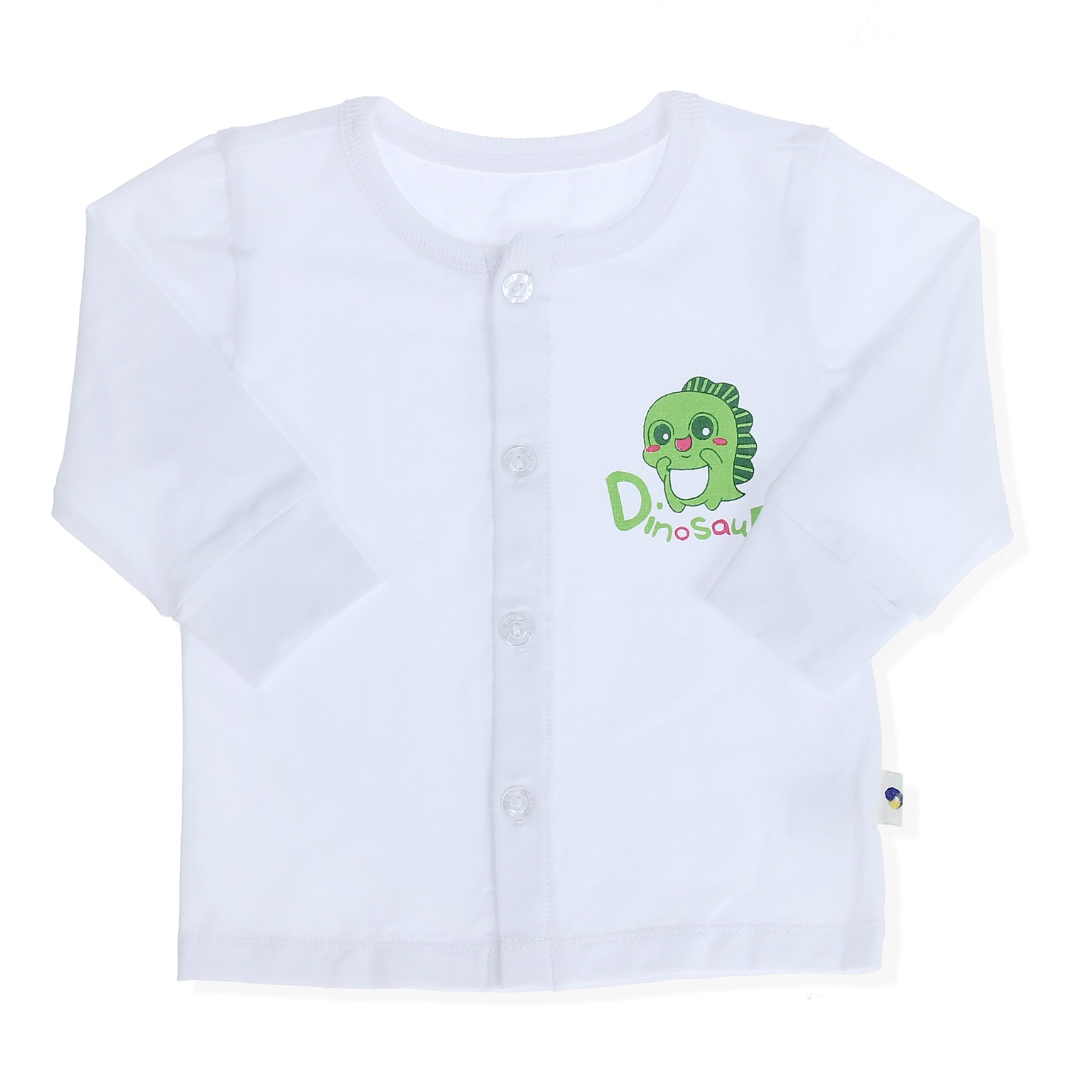 Áo sơ sinh cài giữa tay dài Kiza (Màu Trắng) hình 1