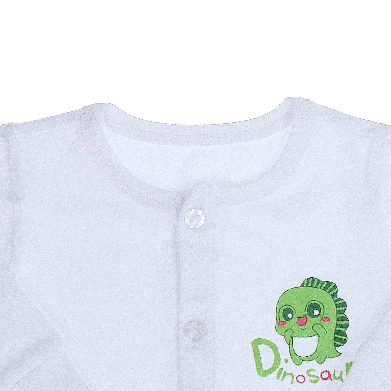 Áo sơ sinh cài giữa tay dài Kiza (Màu Trắng) hình 4