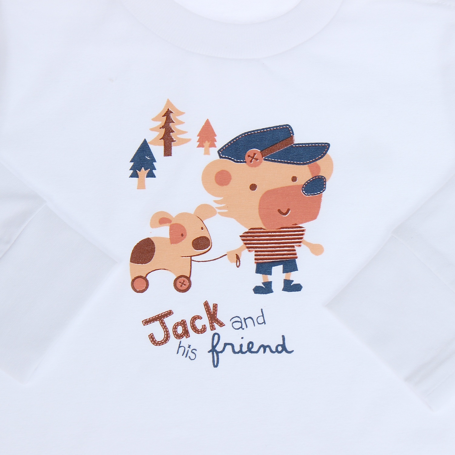 Áo sơ sinh cài vai tay dài Kiza (Trắng) hình 4