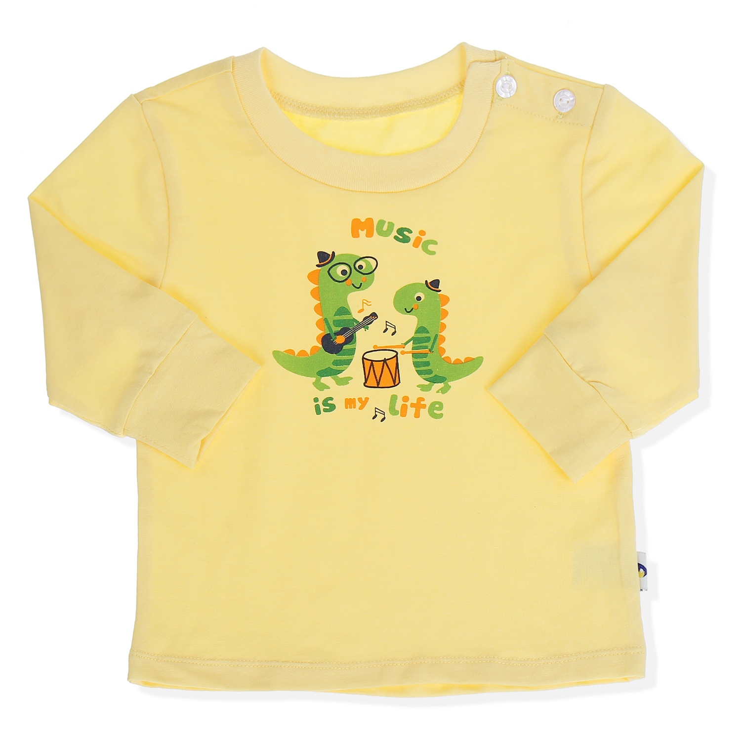 Áo sơ sinh cài vai tay dài Kiza (Vàng) hình 1