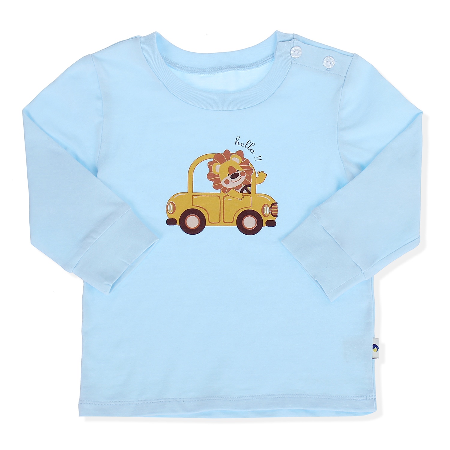 Áo sơ sinh dài tay Kiza (Xanh dương) hình 1