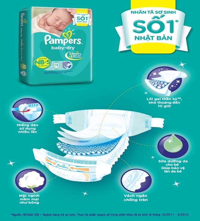 Bỉm Pampers số 1 Nhật Bản