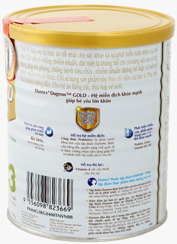 Sữa bột Dumex Dugrow Gold số 3 400gr hình 2