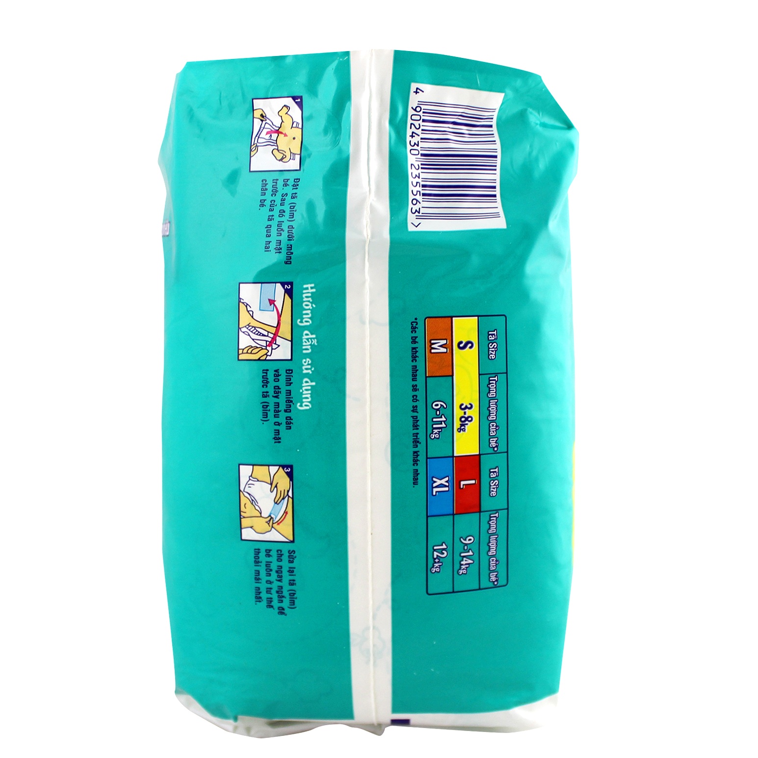 Bỉm Pampers S38 miếng (3-8kg) hình 3