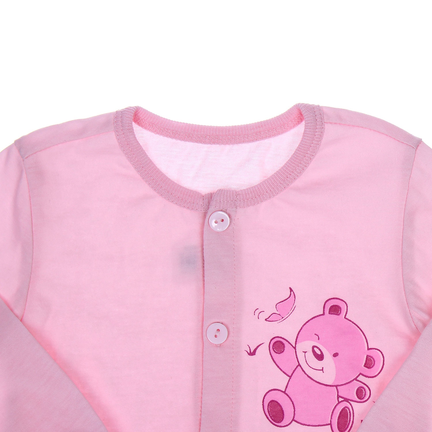 Áo sơ sinh cài giữa tay dài Kiza mỏng hình 3