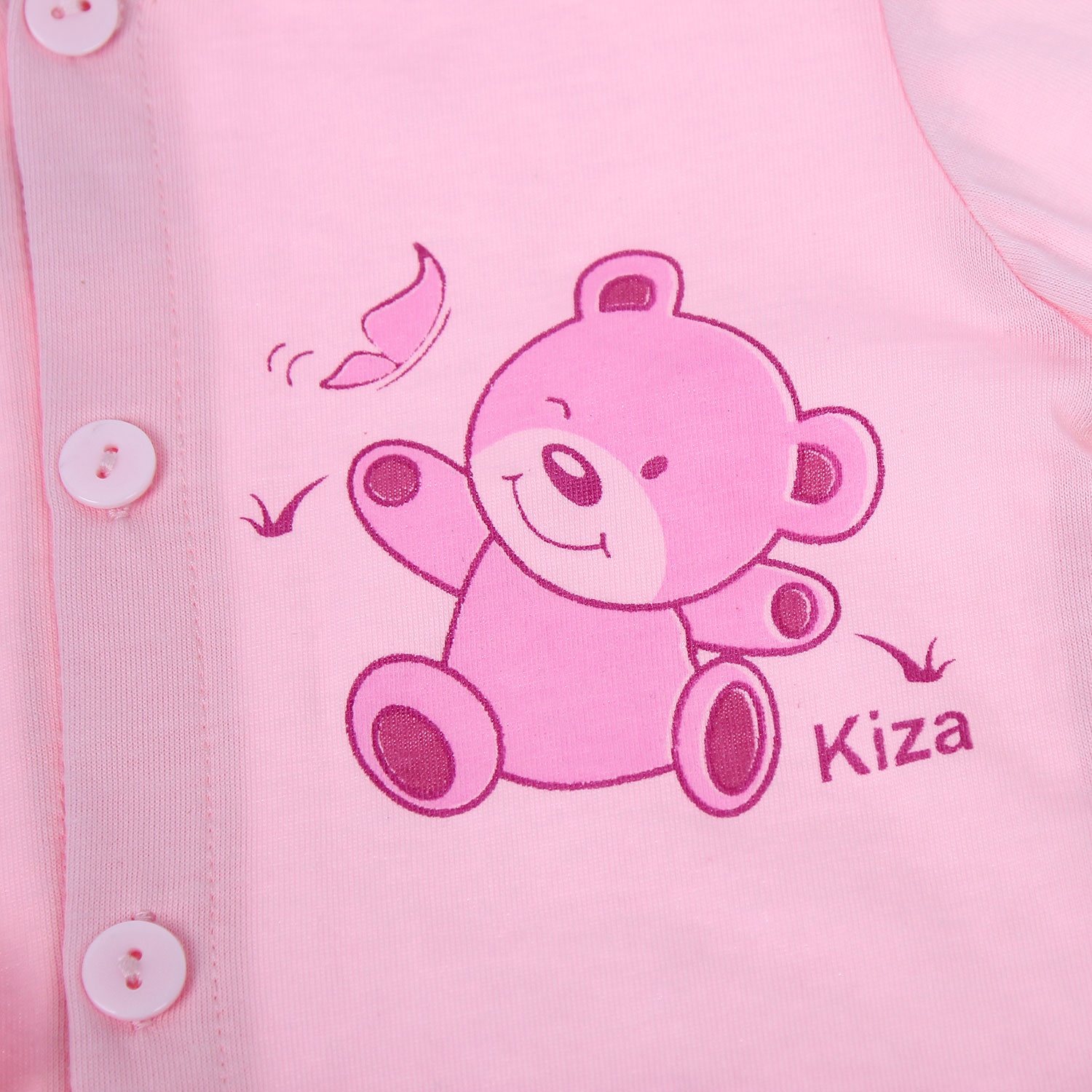 Áo sơ sinh cài giữa tay dài Kiza mỏng hình 6