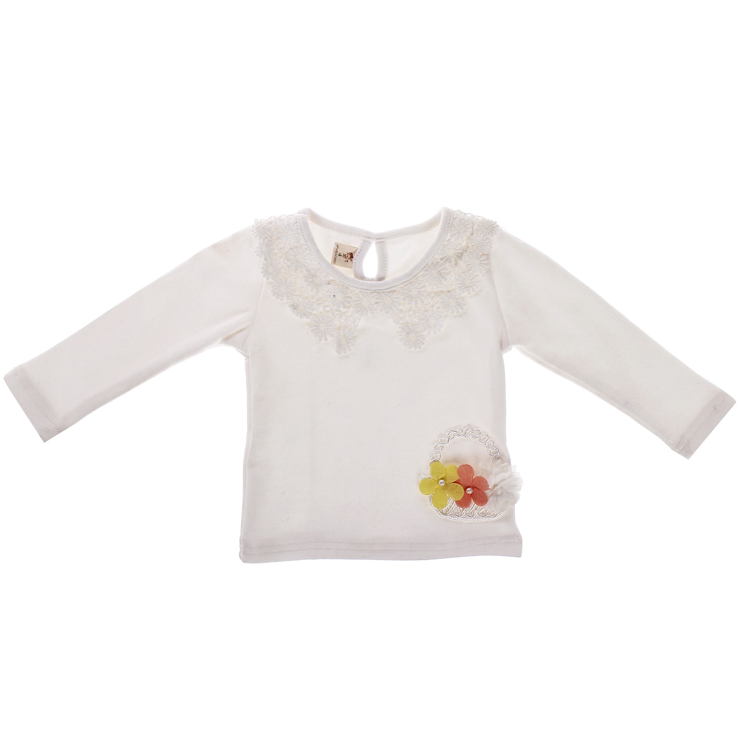 Áo dài cotton có túi bé gái 0318 hình 4