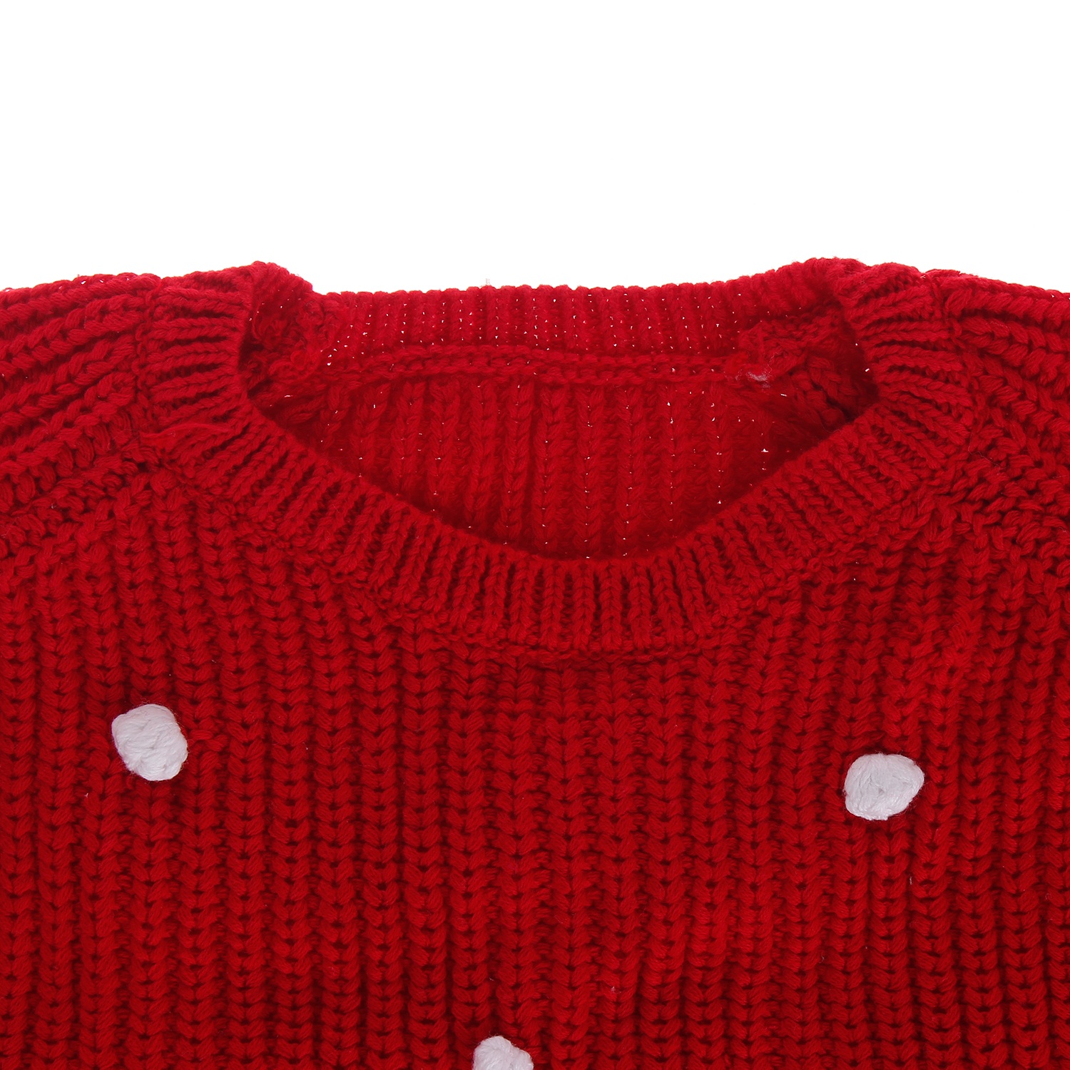 Áo dài len chấm bông W-1583 (bé gái) hình 2