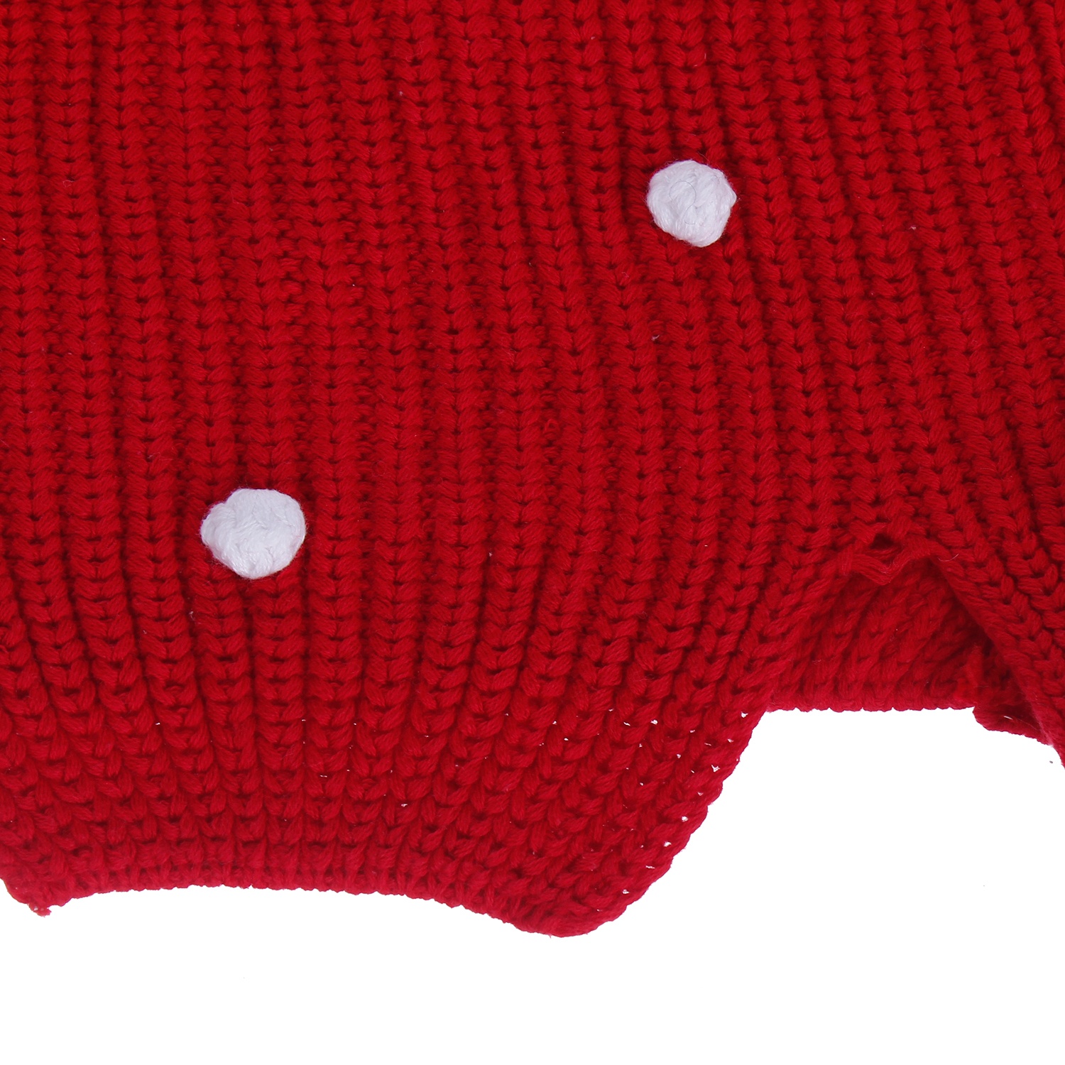 Áo dài len chấm bông W-1583 (bé gái) hình 1