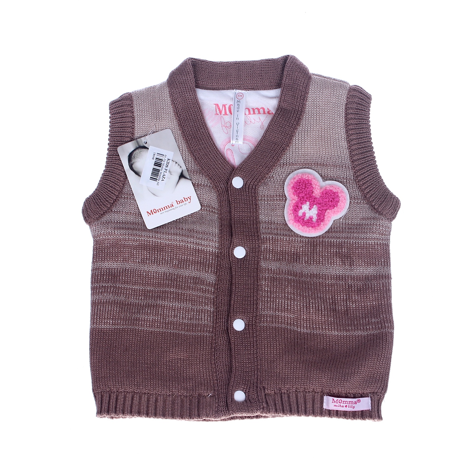 Áo gile len bé trai hình Mickey hình 3