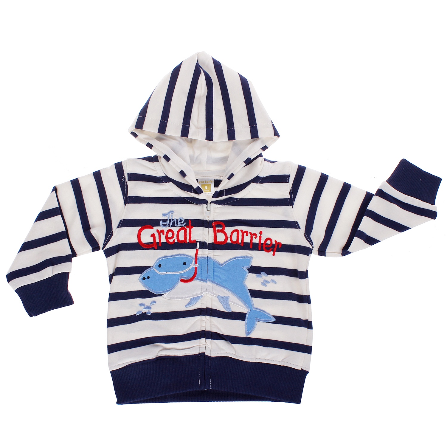 Áo khoác mũ kẻ Carter 0038 hình 1