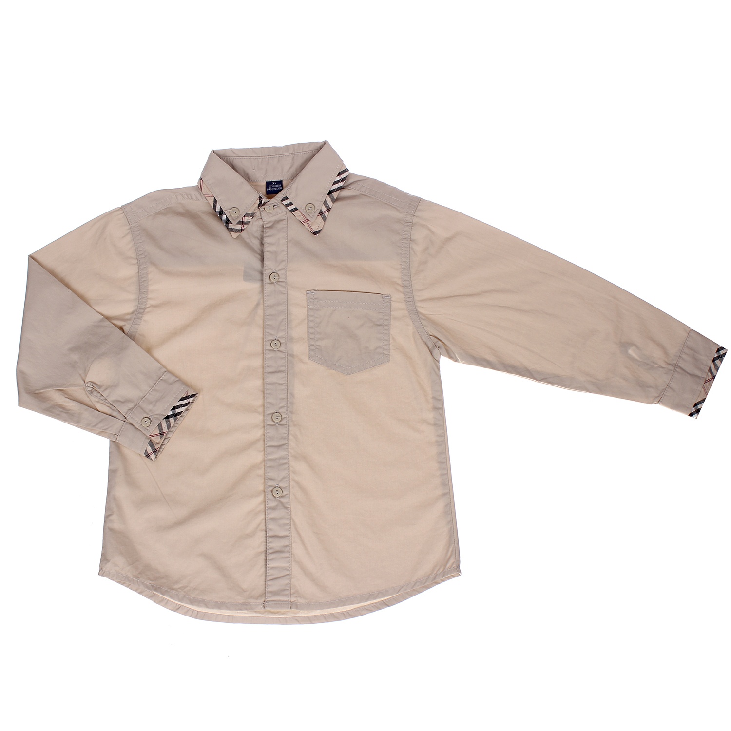 Áo sơ mi dài tay cổ viền 10513 hình 1