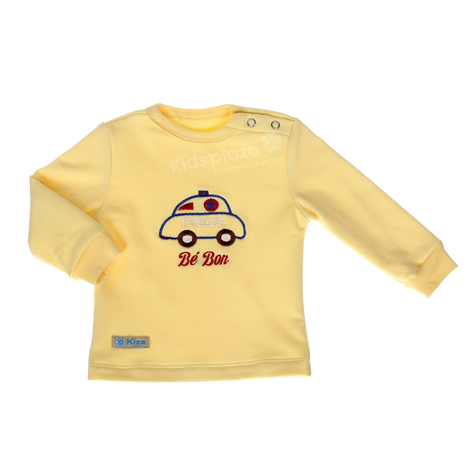 Áo sơ sinh Kiza 2 lớp có viền màu vàng hình 1