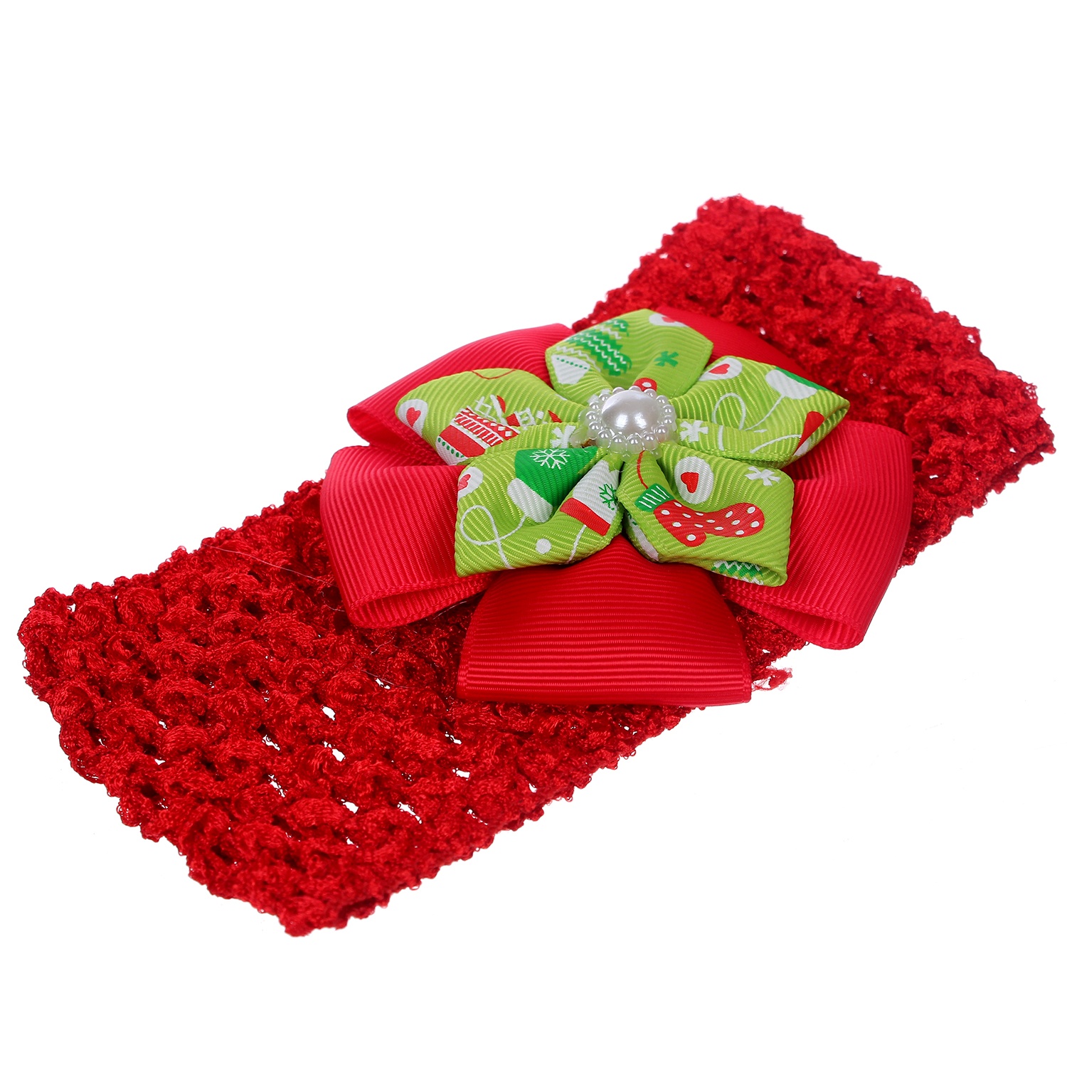 Băng đô cho bé hoa Noel to hình 1