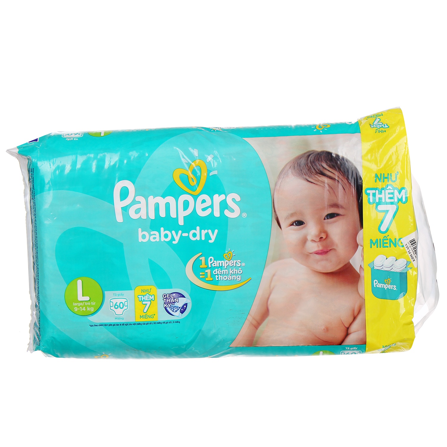 Bỉm Pampers JB L60 hình 1