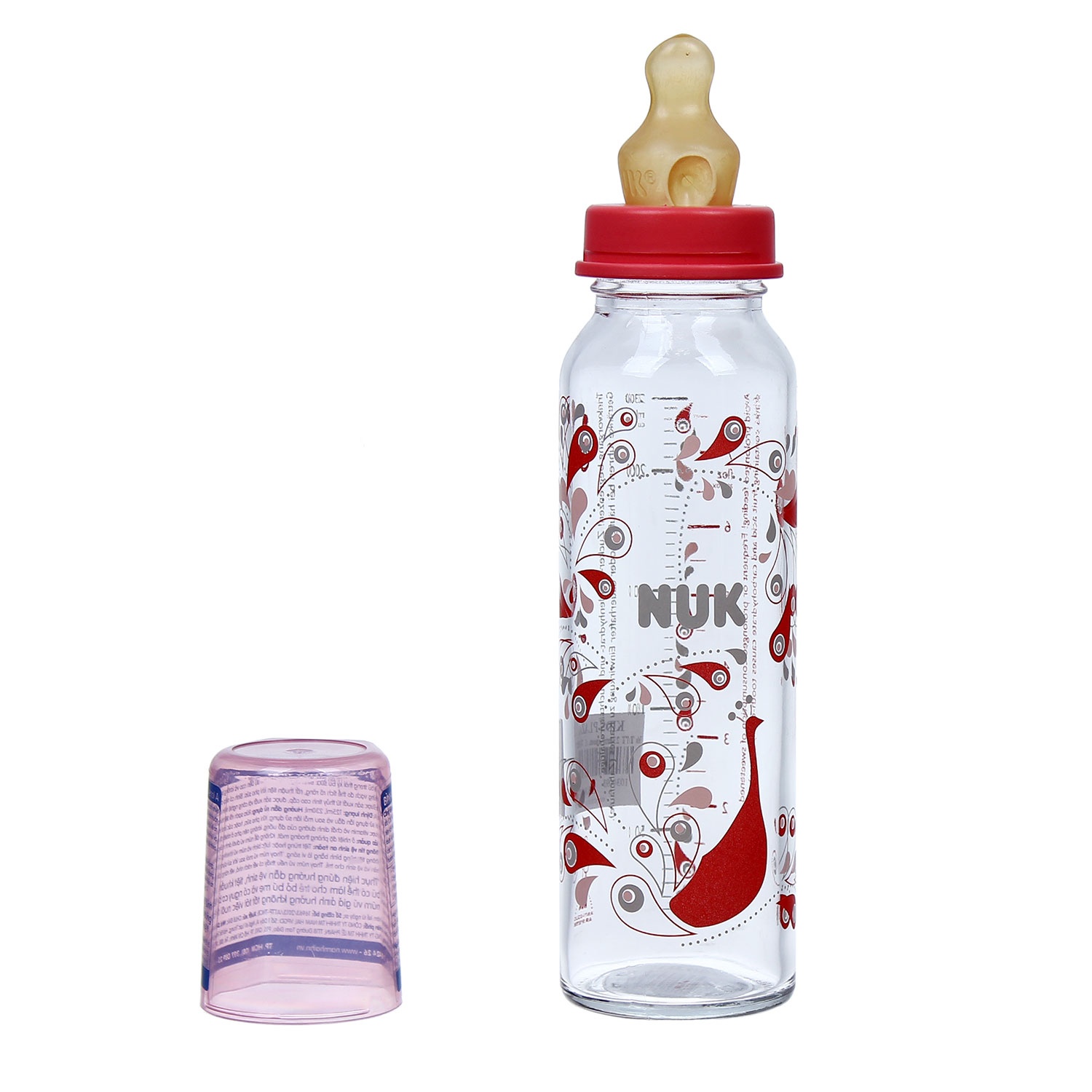 Bình sữa Thủy Tinh caosu s1 250ml 745018 hình 3