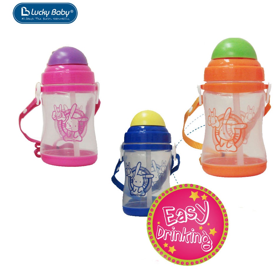 Bình uống nước có ống hút Lucky Baby 595022 hình 1
