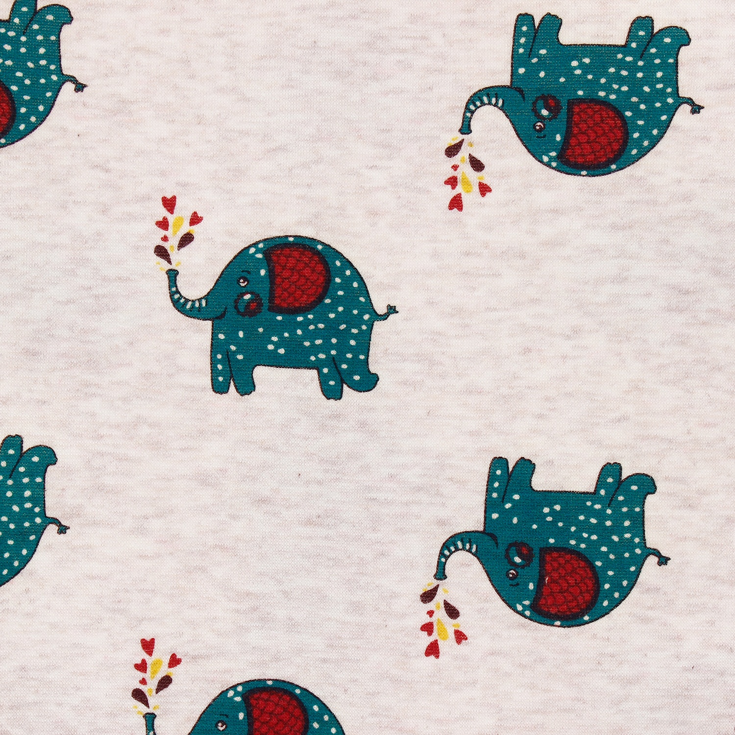 Bộ nỉ lót lông in hình Voi 5831  hình 1