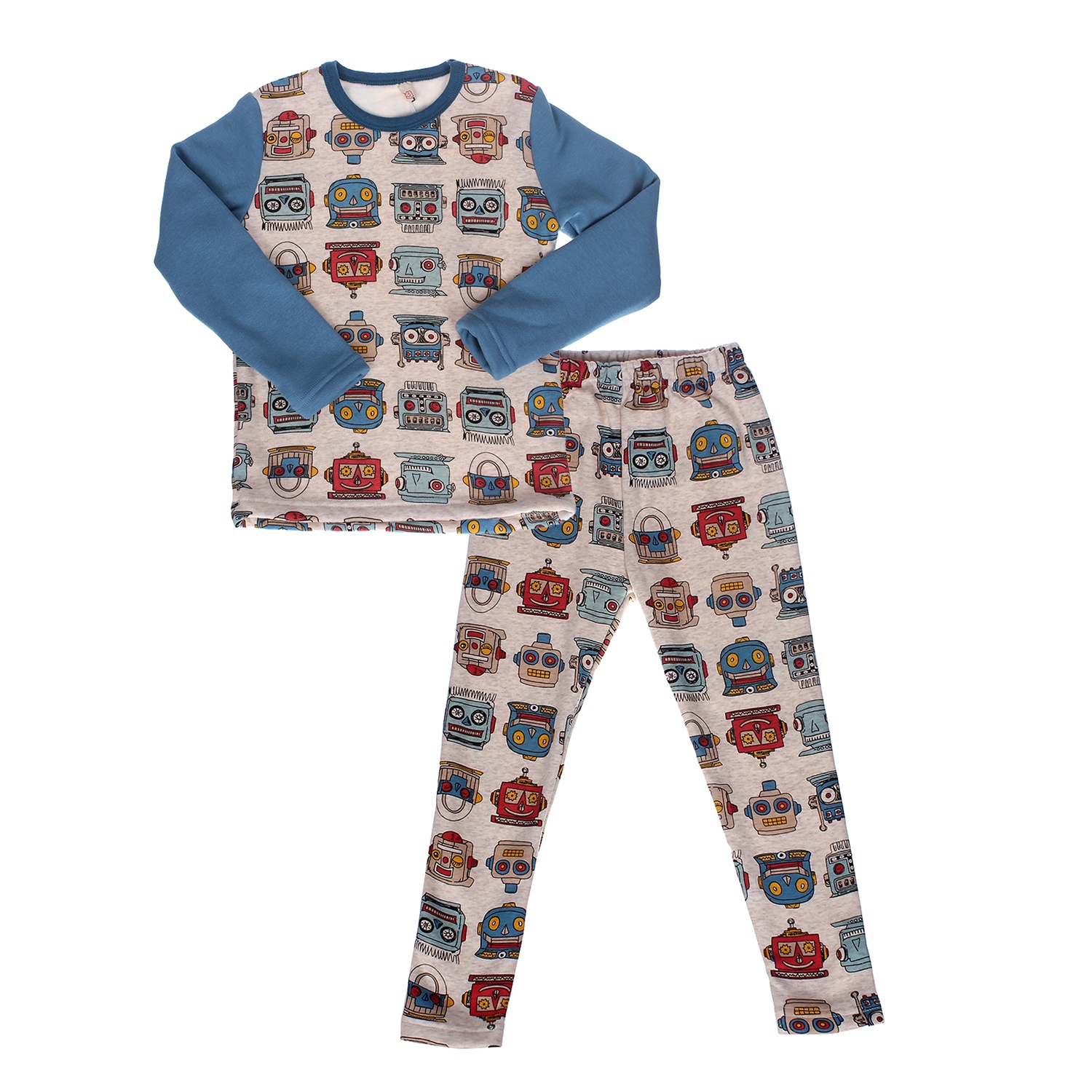 Bộ nỉ lót lông hình robot Jindilin hình 1