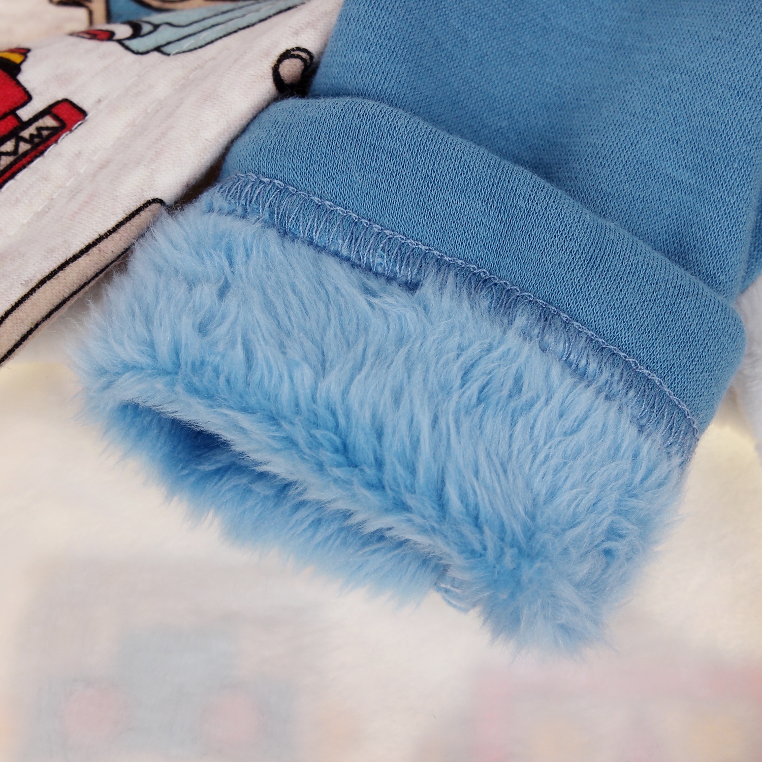 Bộ nỉ lót lông hình robot Jindilin hình 3