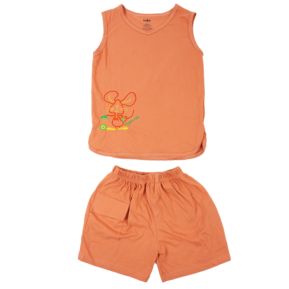 Bộ quần áo bé trai Toby thêu hình chuột hình 2