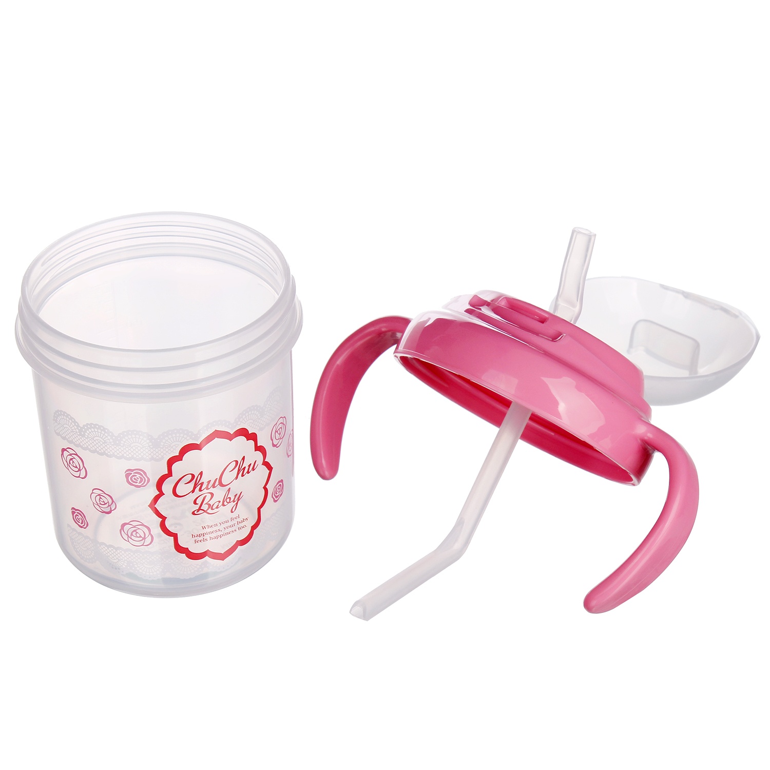 Cốc tập uống nước có ống hút Chuchu 200ml 3 Cốc tập uống nước có ống hút Chuchu 200ml (Màu ngẫu nhiên) hình 3