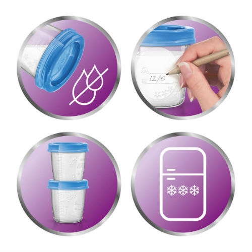 Cốc trữ sữa VIA Philips Avent SCF618/10 hình 3