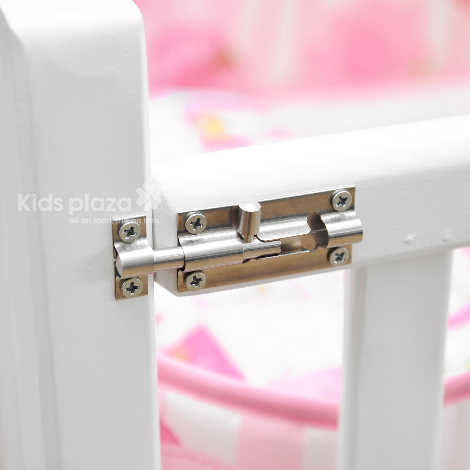 Cũi xoan đào 70 x 110cm màu hồng trắng hình 6