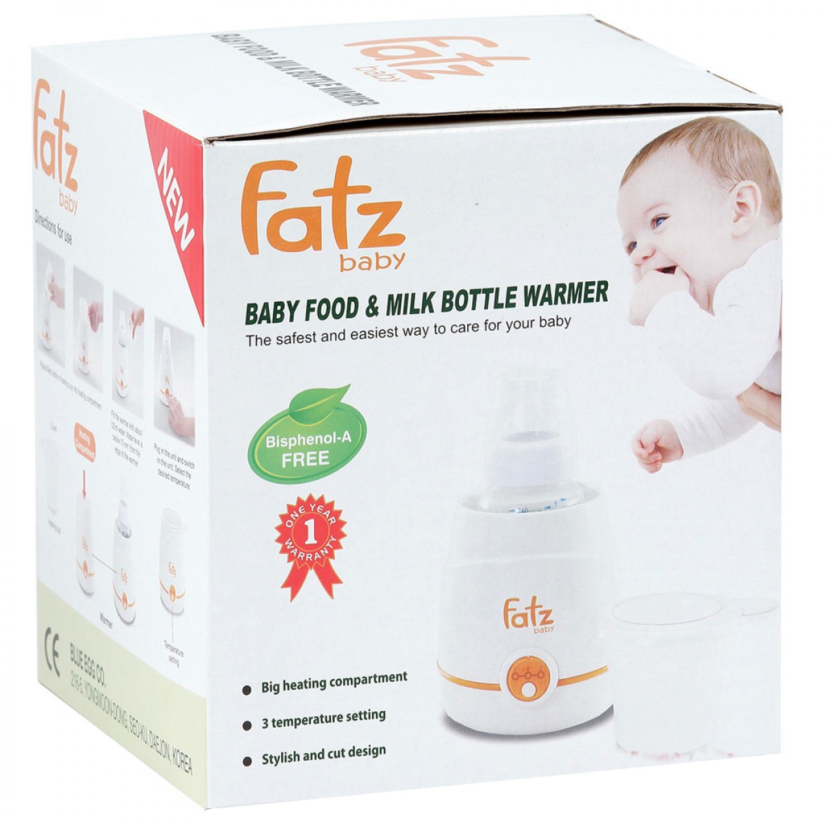 Máy hâm sữa và thức ăn Fatzbaby FB3001WB hình 2