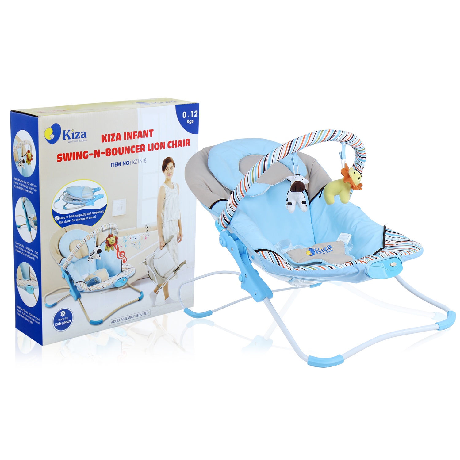 Ghế rung Kiza Infant swing-n-bouner lion chair hình 1