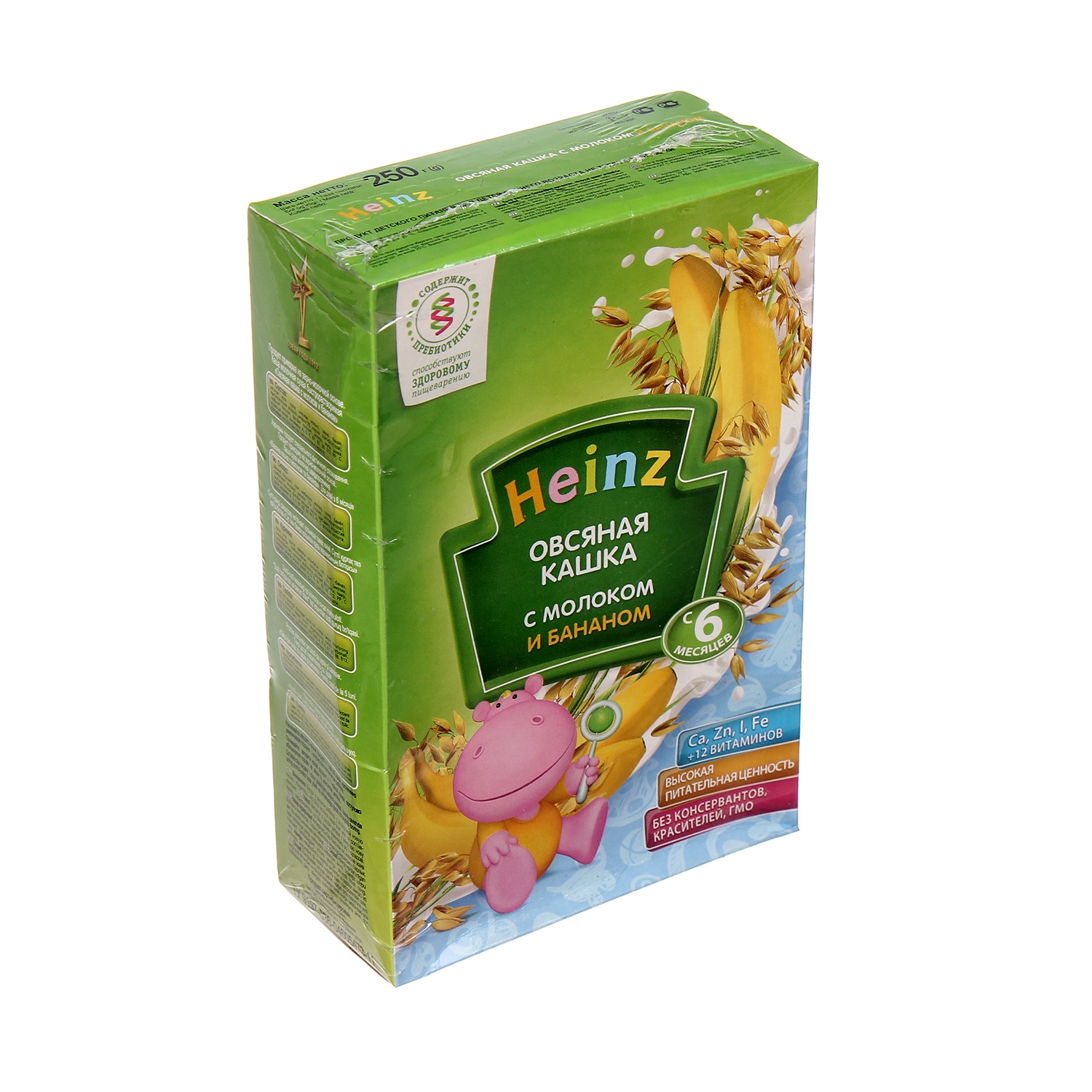 Bột ăn dặm Heinz Nga vị sữa, yến mạch, chuối 250g hình 2