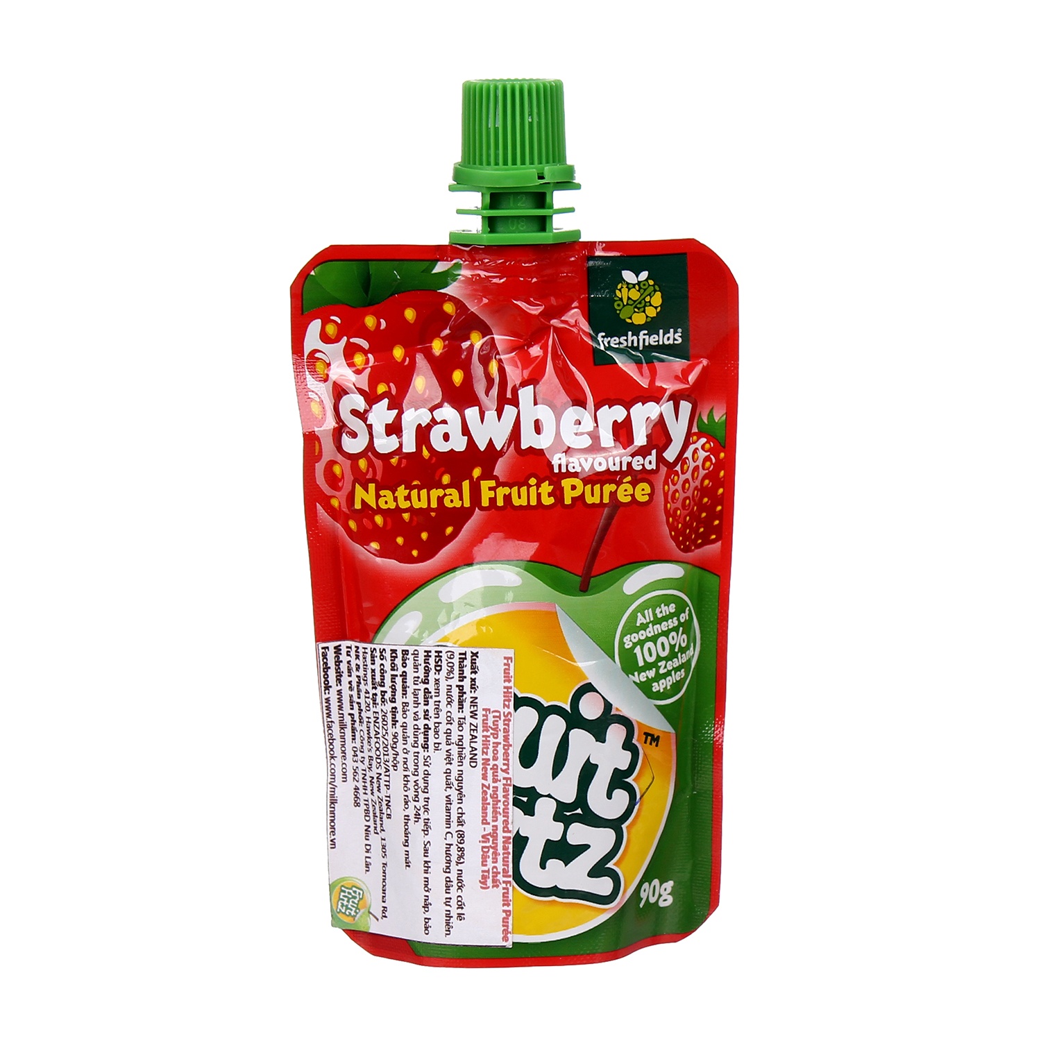 Hoa quả nghiền Fruit Hitz vị dâu tây hình 2