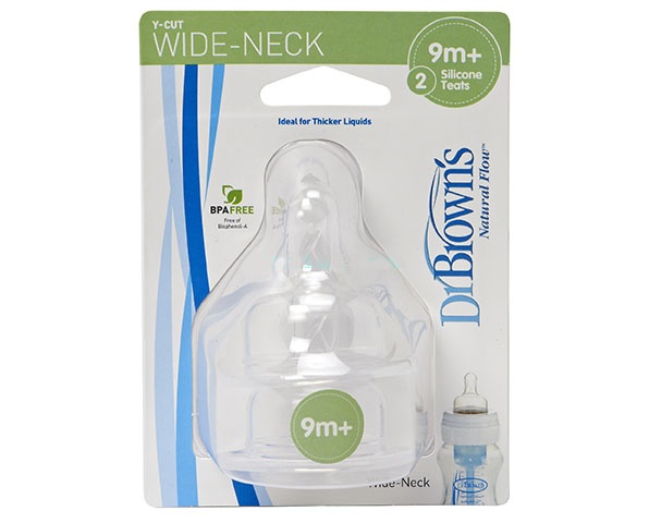 Hộp 2 chiếc núm vú cổ rộng Dr Brown's (Y - cut) Hộp 2 chiếc núm vú cổ rộng Dr Brown's (Y - cut) hình 2