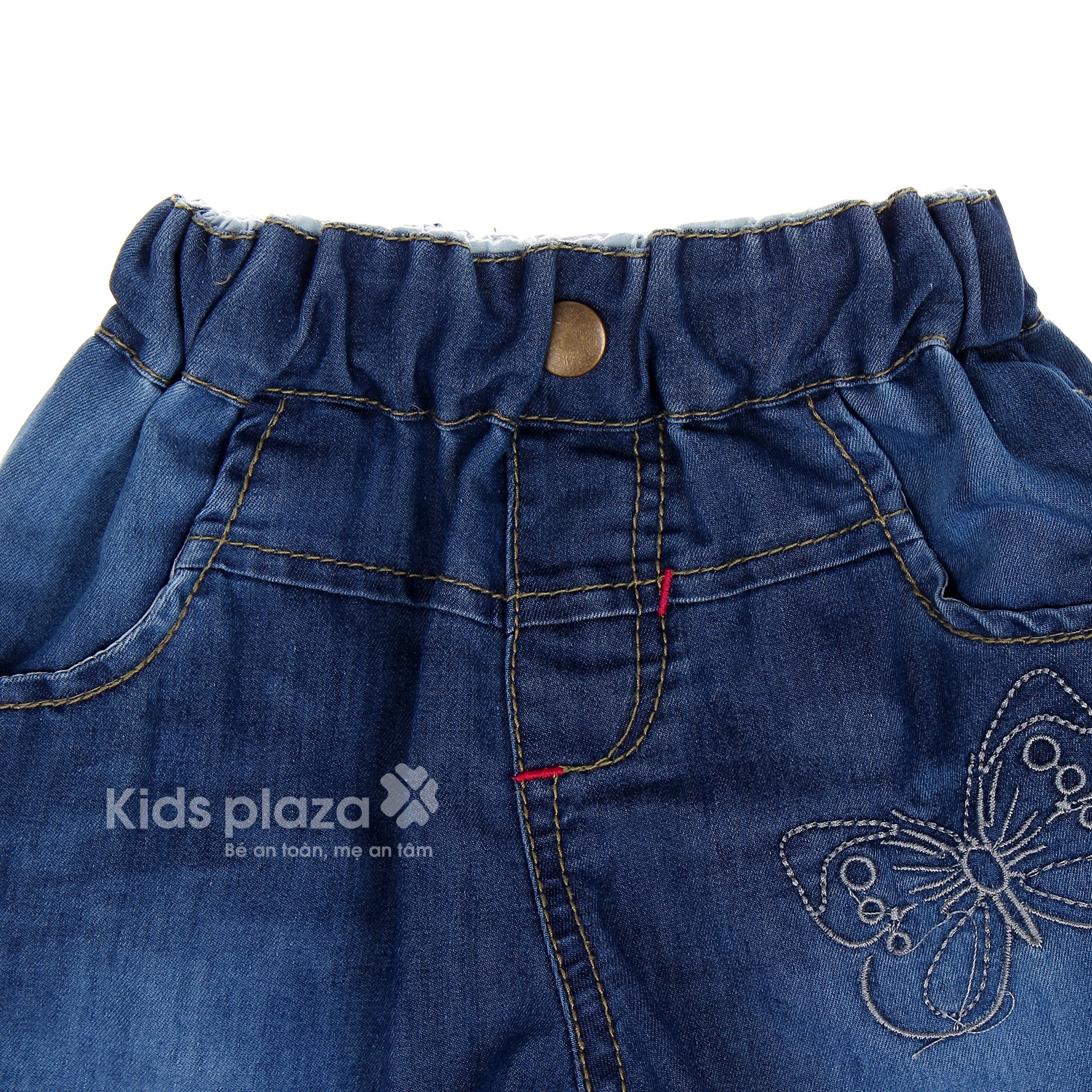 Quần bò lửng bé gái thêu R280 hình 2