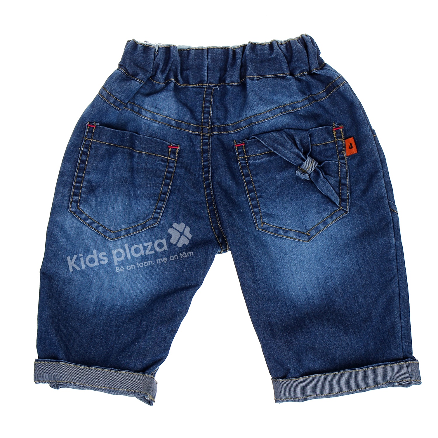 Quần bò lửng bé gái thêu R280 hình 3