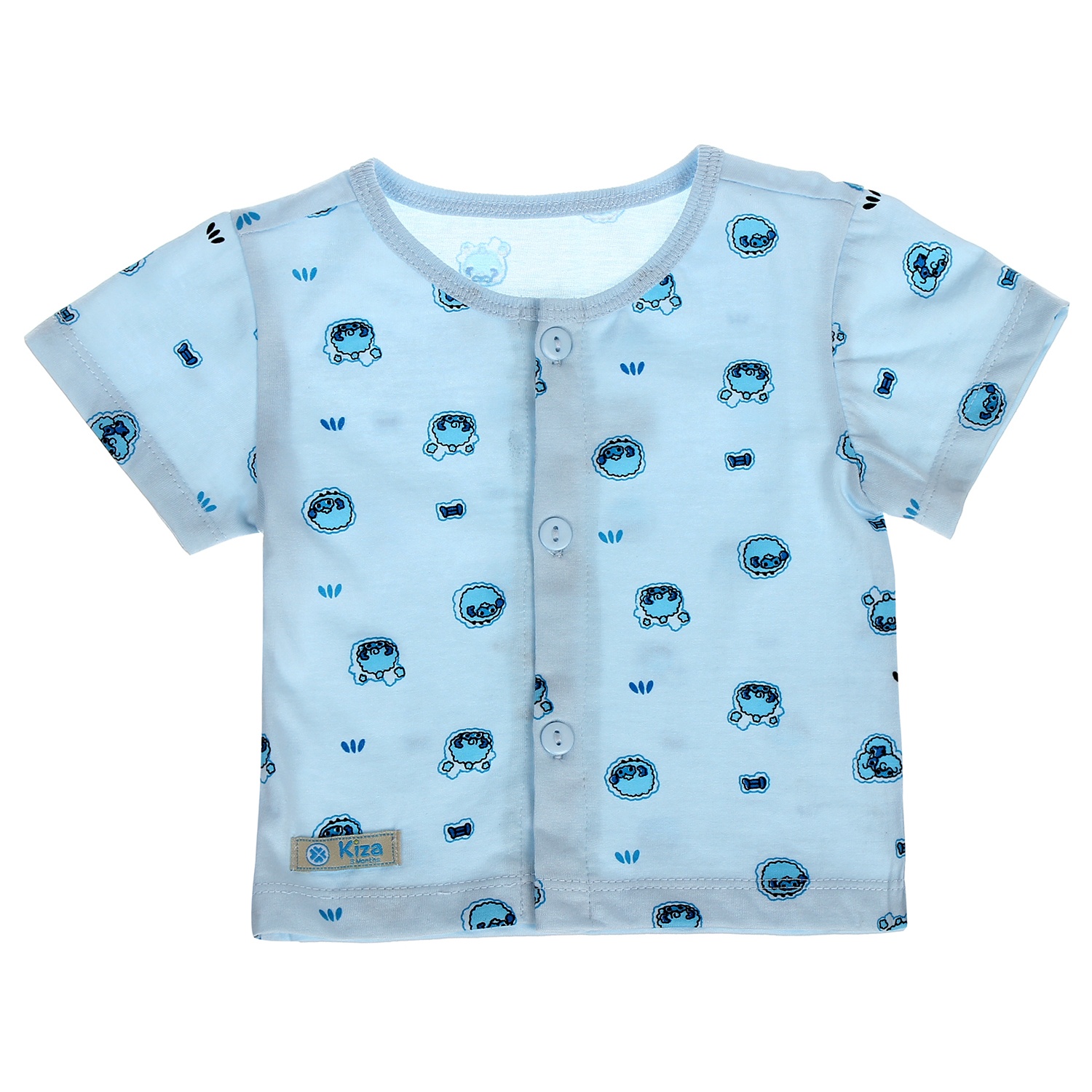 Áo sơ sinh cài giữa hình cừu Kiza hình 1