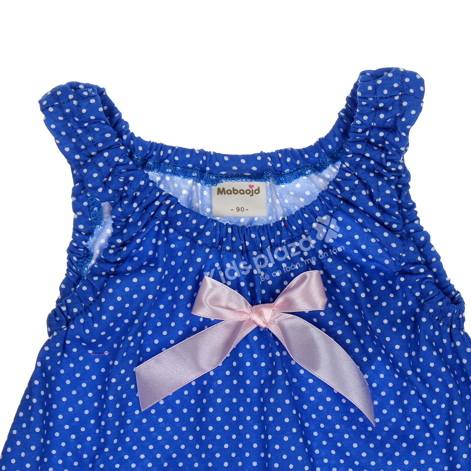 Váy chấm bi nơ ngực 0169A hình 2