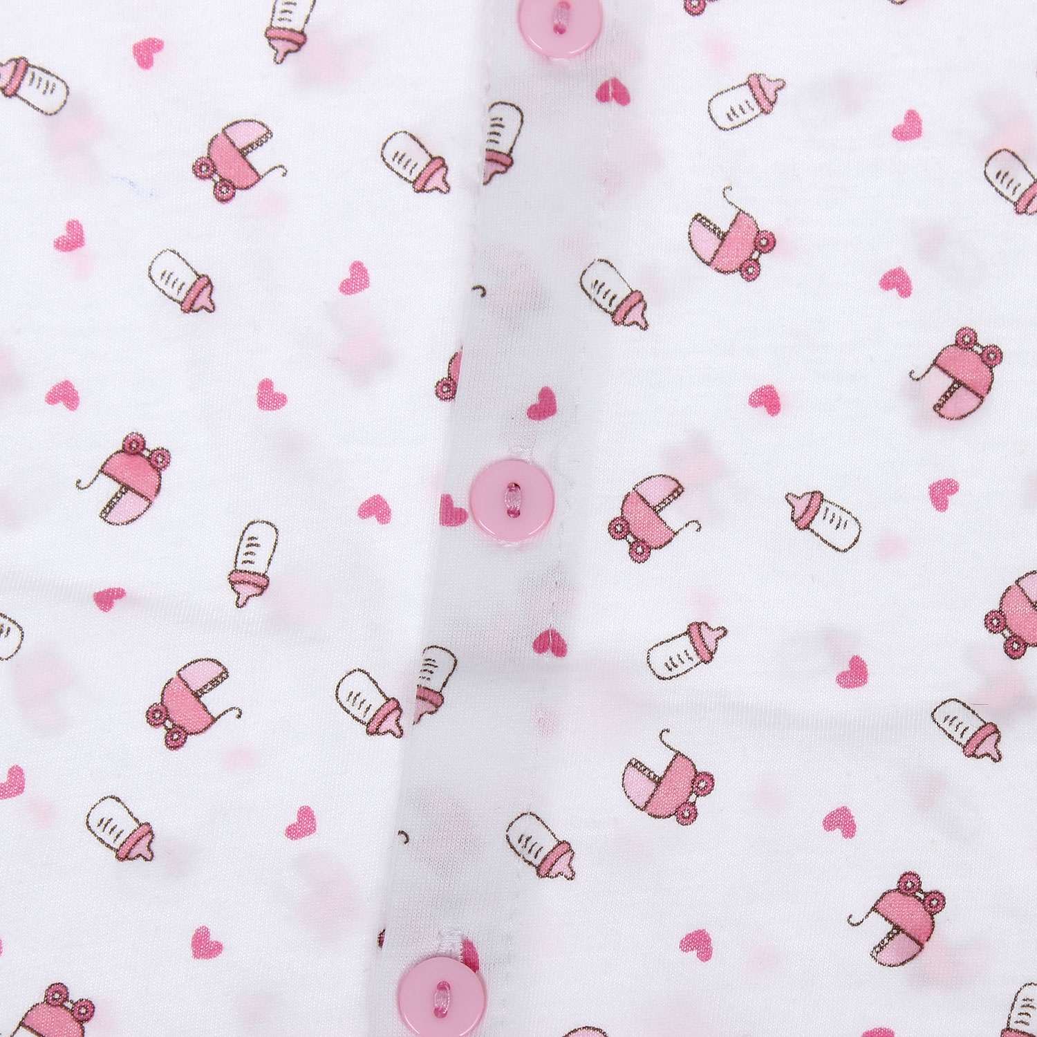 Áo sơ sinh nút giữa tay ngắn xe nôi MioMio hình 3