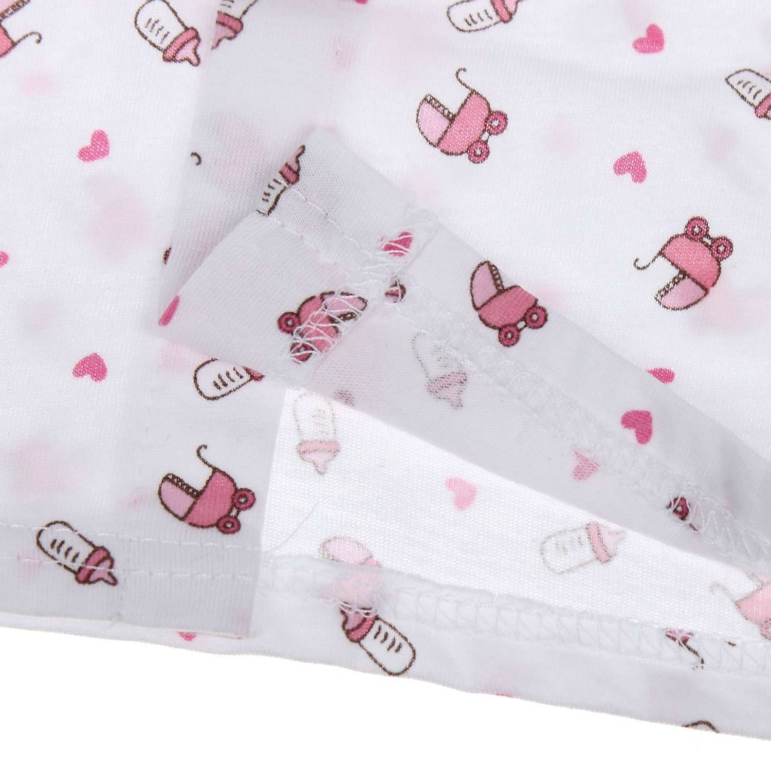 Áo sơ sinh nút giữa tay ngắn xe nôi MioMio hình 4