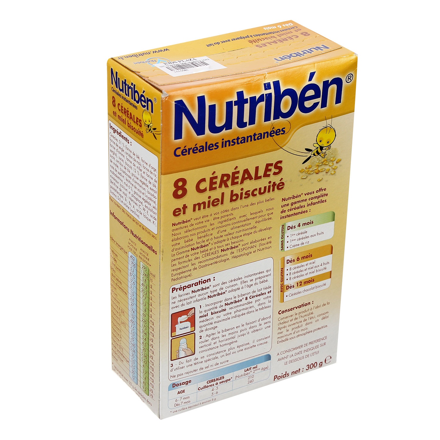 Bột ngũ cốc mật ong, hương bích quy Nutriben 300g 6T hình 2