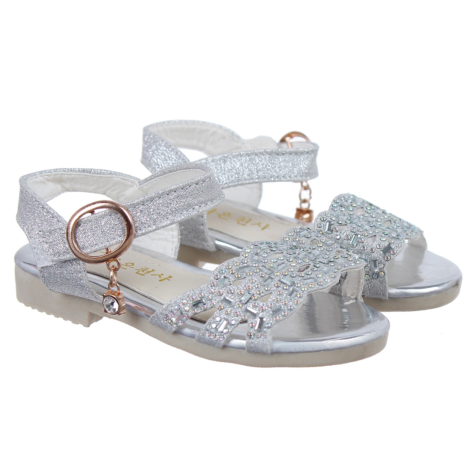 Dép quai da kim tuyến cho bé gái hình 1