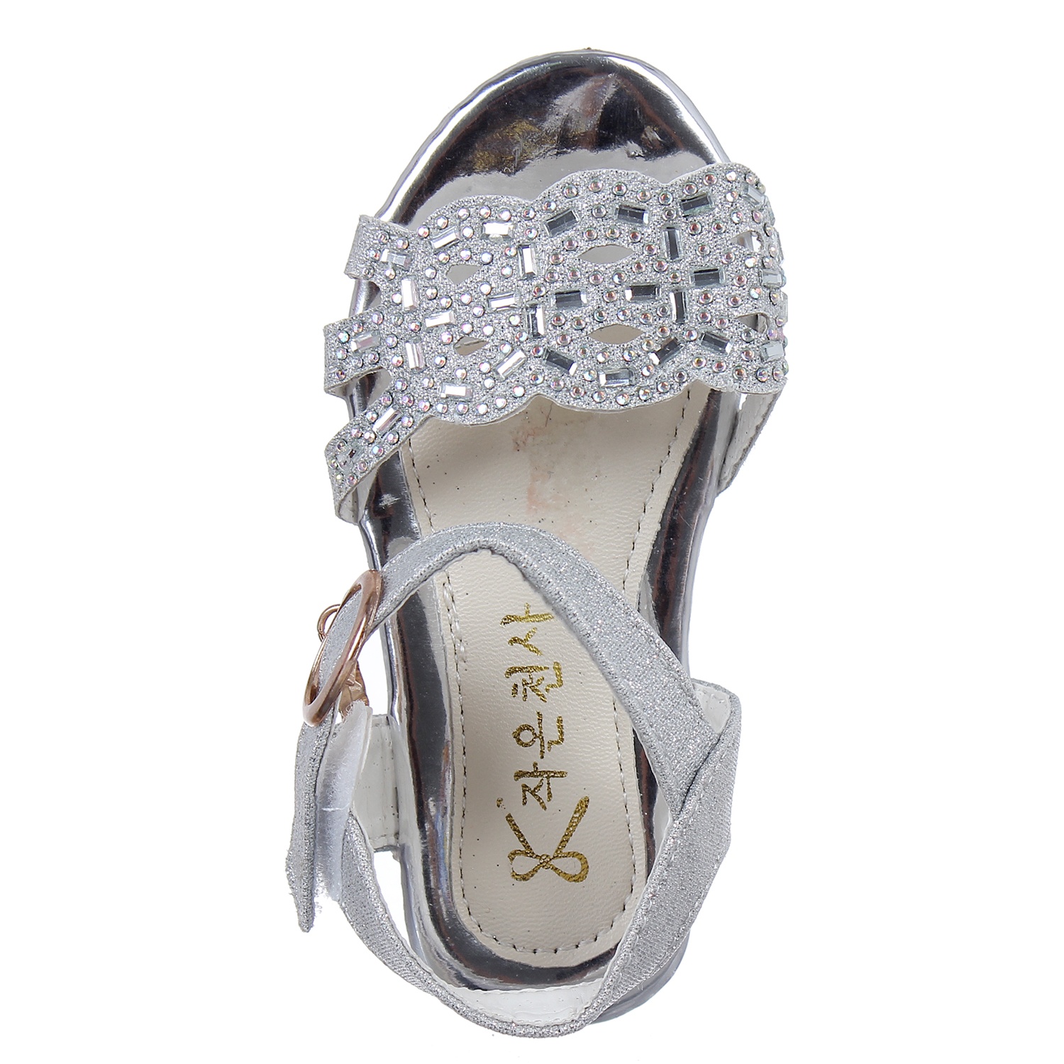 Dép quai da kim tuyến cho bé gái hình 3