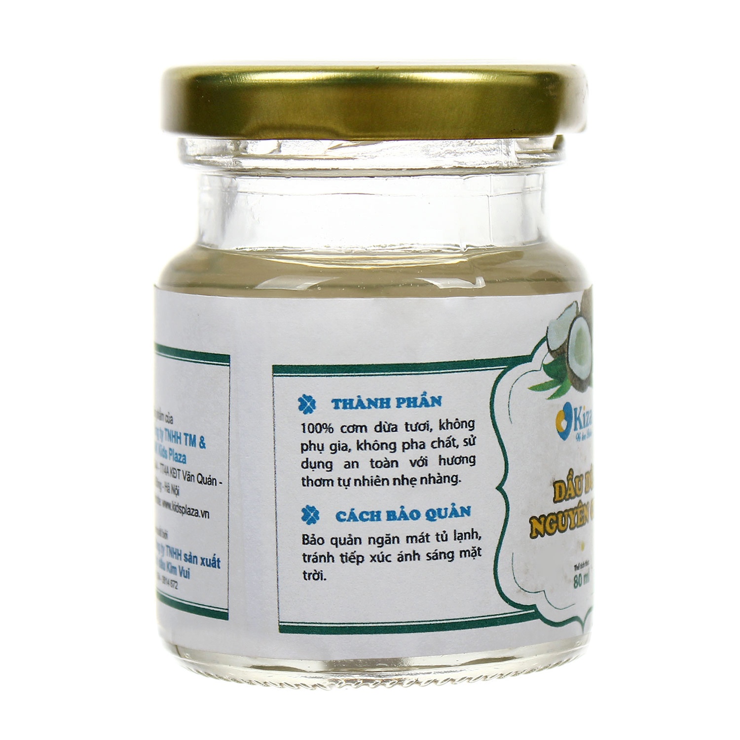 Dầu dừa cao cấp Kiza 80ml hình 2