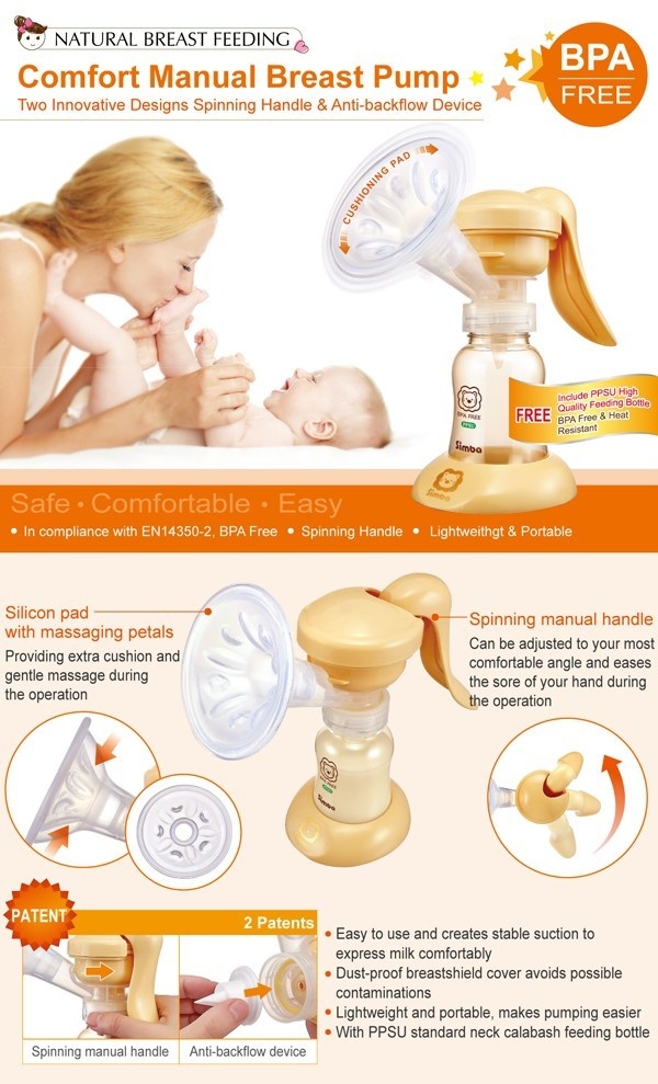 Máy hút sữa bằng tay SIMBA - S9511 hình 3