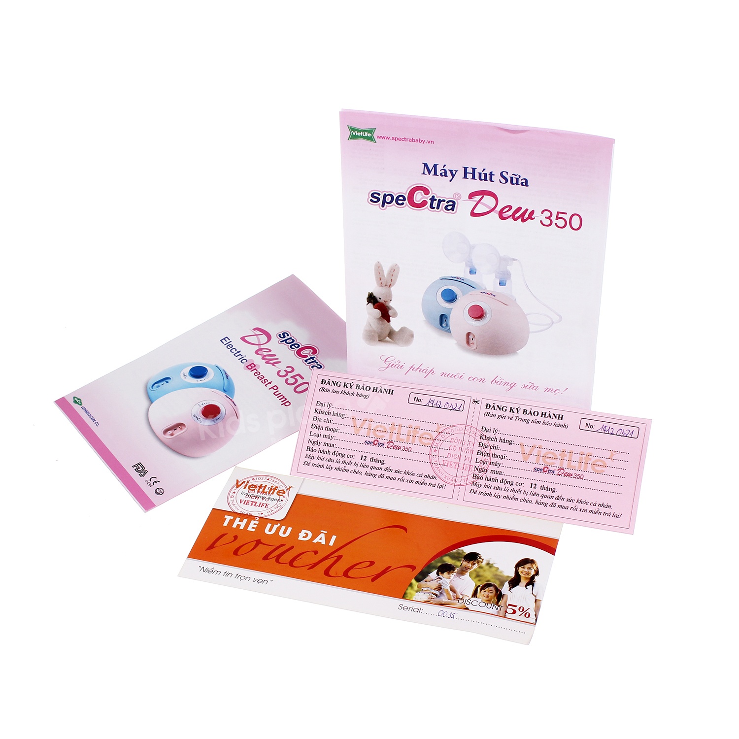 phieu bao hanh may vat sua spectra dew 350