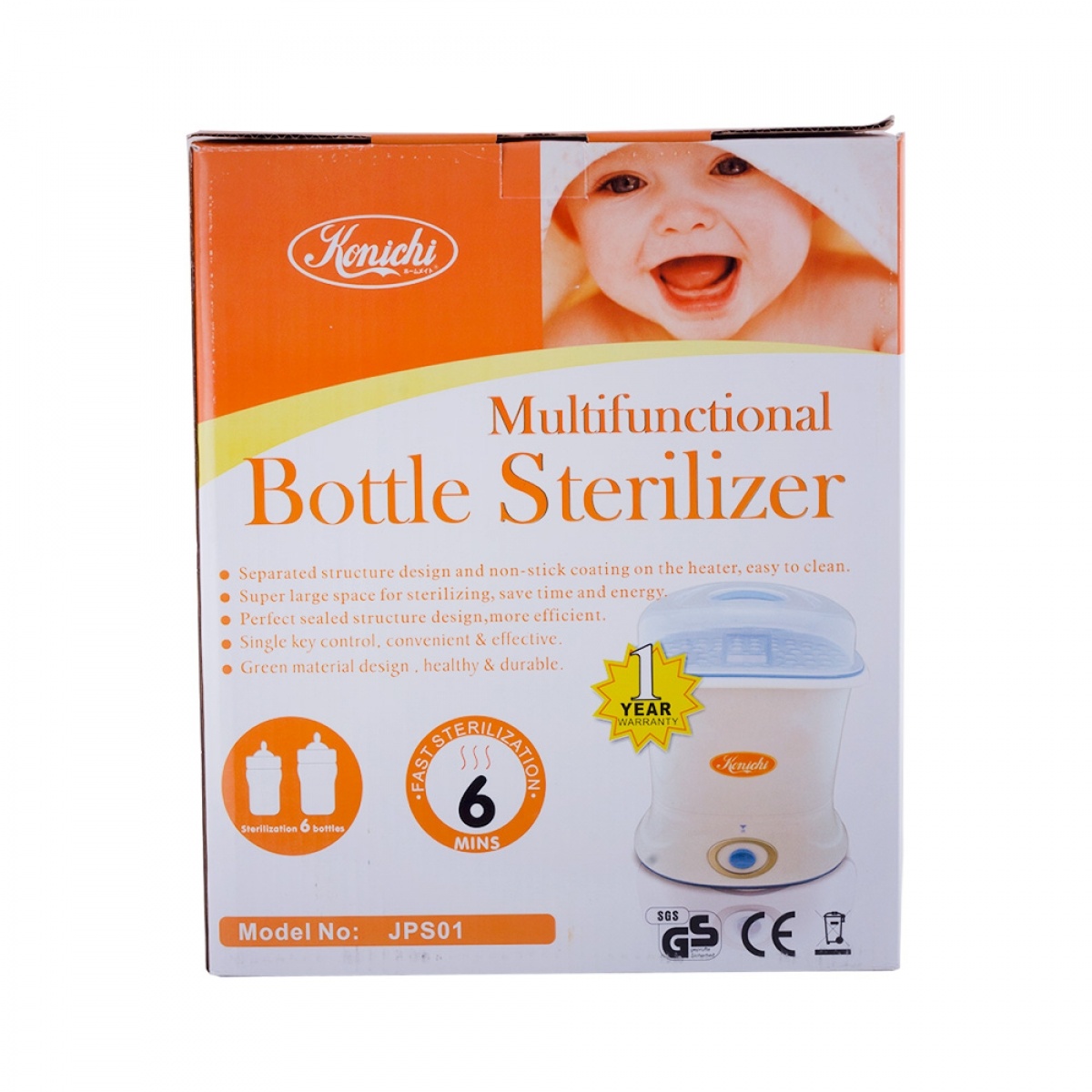 Máy tiệt trùng bình sữa đa năng Konichi JPS01 hình 2