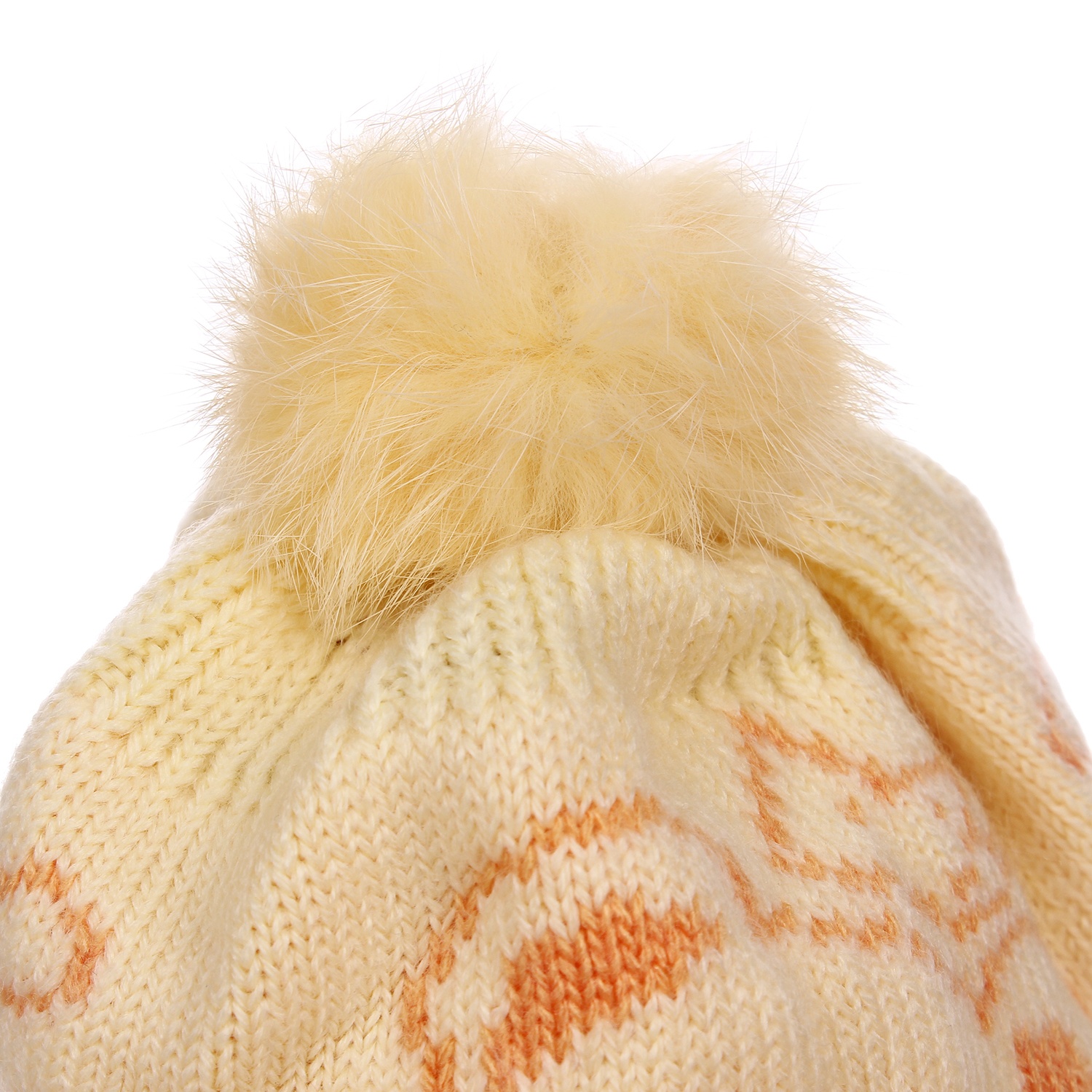 Mũ len sơ sinh chụp in mặt gấu hình 2