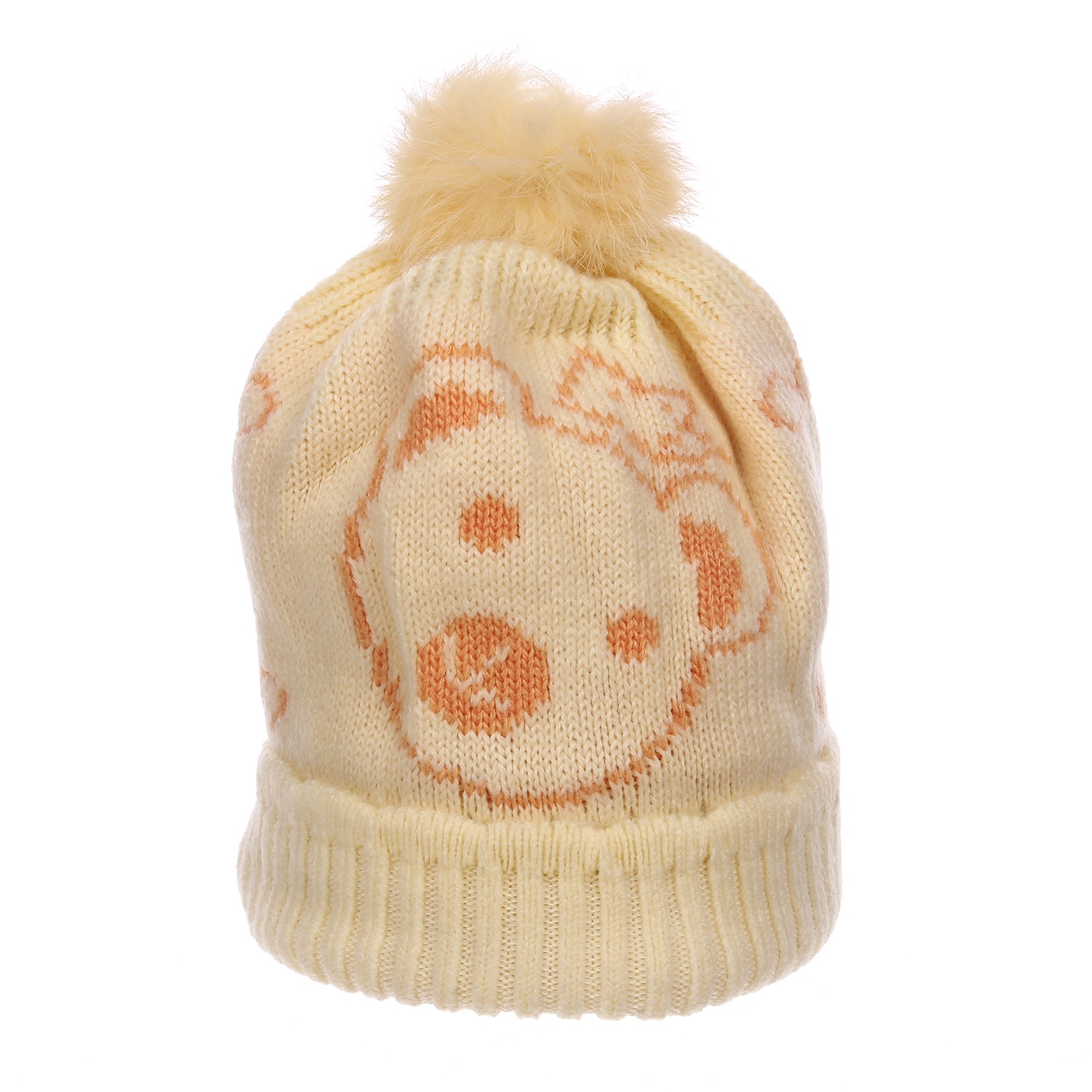 Mũ len sơ sinh chụp in mặt gấu hình 1